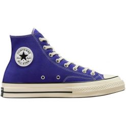 Buty sportowe Converse Chuck 70. Niebieskie buty treningowe Converse, bez wzorów, z materiału, bez zapięcia. Za 490.00 zł.