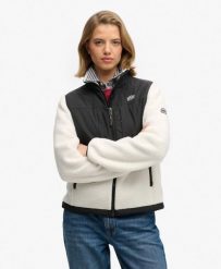 Superdry Polar Fleece Hybrid Trekker Kurtka – Off White. Białe kurtki Superdry, bez wzorów, z nylonu, eleganckie, bez kaptura. Za 310.50 zł.