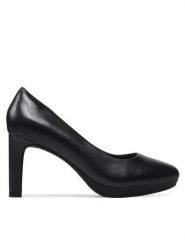 Clarks Czółenka Ambyr Joy 261626674 Granatowy. Niebieskie czółenka Clarks, bez wzorów, ze skóry, bez obcasa, bez zapięcia. Za 219.99 zł.