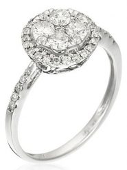 DIAMANTA Złoty pierścionek "Pompadour" z diamentami rozmiar: 54. Szare pierścionki DIAMANTA, z diamentem, złote. Za 5,611.99 zł.