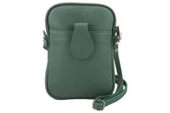 Listonoszka etui skórzane BARBERINI'S zielone 887-38. Zielone shopper bag Barberinis, bez wzorów, ze skóry, na ramię, małe, bez dodatków. Za 119.99 zł.