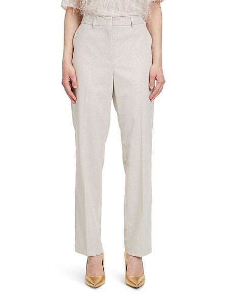 BETTY & CO Spodnie w kolorze kremowym rozmiar: 38. Brązowe spodnie materiałowe Betty & Co, bez wzorów, z materiału. Za 104.64 zł.