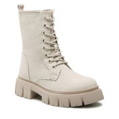 Trapery Jenny Fairy. Brązowe traperki Jenny Fairy, bez wzorów, bez obcasa, bez zapięcia. Za 125.99 zł.