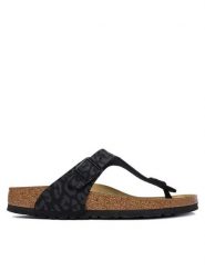 Birkenstock Japonki Gizeh 1032082 Czarny. Czarne japonki Birkenstock, bez wzorów, ze skóry. Za 449.99 zł.