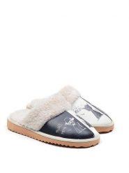 Goby Kapcie w kolorze biało-czarnym rozmiar: 36. Białe kapcie Goby, bez wzorów, z materiału. Za 130.99 zł.