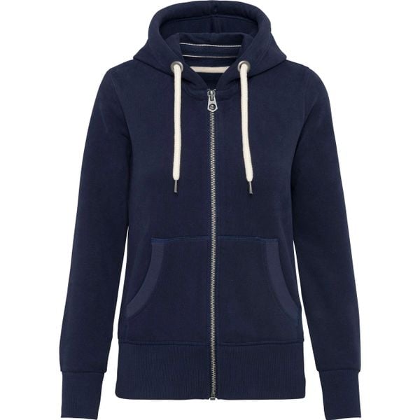 Bluza z kapturem damska Kariban Vintage. Niebieskie bluzy KARIBAN, bez wzorów, z materiału, z kapturem. Za 197.50 zł.