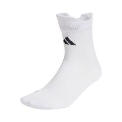Skarpety z wzmocnieniem adidas RunX. Białe skarpetki adidas, w ażurowe wzory, z materiału. Za 58.99 zł.