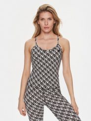 Guess Top V3GP01 MC03W Czarny Slim Fit. Czarne topy Guess, xxs, z aplikacjami, z syntetyku, bez kołnierzyka, bez ramiączek. Za 129.99 zł.