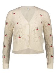 ONLY Kardigan w kolorze beżowym rozmiar: M. Brązowe swetry ONLY, m, bez wzorów, bez ramiączek. Za 128.55 zł.