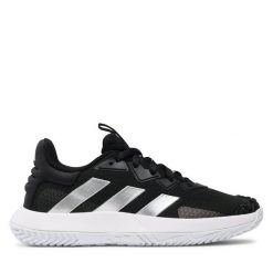 Buty do tenisa adidas. Czarne buty treningowe adidas, bez wzorów, bez zapięcia, tenisowe. Za 549.99 zł.