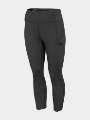 4F Legginsy treningowe 7/8 szybkoschnące damskie XS. Czarne legginsy 4f, bez wzorów, z dzianiny. W wyprzedaży za 69.99 zł.