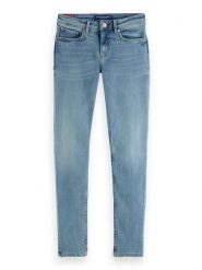Scotch & Soda Dżinsy - Skinny fit - w kolorze błękitnym rozmiar: W27/L32. Niebieskie jeansy Scotch & Soda, l, z aplikacjami, ze skóry, klasyczne. Za 167.28 zł.