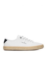 Nautica Espadryle CEO-85659 Biały. Białe espadryle Nautica, bez wzorów, z materiału, bez obcasa. Za 149.99 zł.