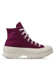 Converse Botki Chuck Taylor All Star Lugged 2.0 Hi A03701C Fioletowy. Fioletowe botki Converse, bez wzorów, z materiału, retro, bez obcasa, na płaskiej podeszwie, bez zapięcia. Za 379.99 zł.