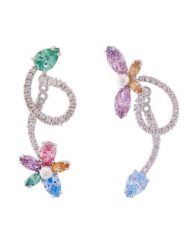 Swarovski Kolczyki 5749190 Srebrny. Szare kolczyki Swarovski, metalowe. Za 939.99 zł.