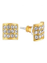 MENTHE À L'O Pozłacane kolczyki-wkrętki z kryształami rozmiar: onesize. Żółte kolczyki MENTHE À L'O, z kryształem, metalowe. Za 118.28 zł.