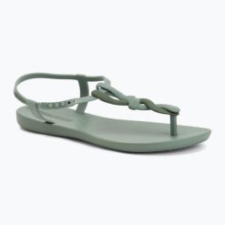 Sandały damskie Ipanema Class Daily. Zielone sandały Ipanema, bez wzorów, z materiału, klasyczne, bez obcasa, bez zapięcia. Za 94.99 zł.