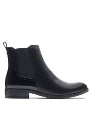 JENNY Botki NOELLE LS3523-66 Czarny. Czarne botki Jenny, bez wzorów, z materiału, bez obcasa, na płaskiej podeszwie, bez zapięcia. Za 119.99 zł.