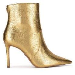 Botki Nine West. Żółte botki Nine West, bez wzorów, bez obcasa, na szpilce, bez zapięcia. Za 199.99 zł.