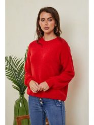 Joséfine Sweter "Letenye" w kolorze czerwonym rozmiar: XL. Czerwone swetry Joséfine, xl, bez wzorów, z kaszmiru, bez ramiączek. Za 155.49 zł.