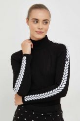 Newland sweter damski kolor czarny lekki z półgolfem. Czarne swetry Newland, m, bez wzorów, z dzianiny, bez ramiączek. W wyprzedaży za 419.99 zł.