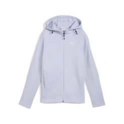 Damska rozpinana bluza z kapturem EVOSTRIPE PUMA Cool Weather Blue. Niebieskie bluzy Puma, m, bez wzorów, sportowe, bez ramiączek, z kapturem. W wyprzedaży za 219.00 zł.