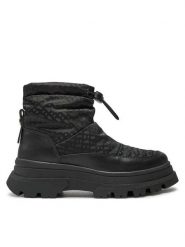 Boss Botki Foster Bootie CBBNY 50523505 Czarny. Czarne botki Boss, bez wzorów, z materiału, bez obcasa, na płaskiej podeszwie, bez zapięcia. Za 579.99 zł.