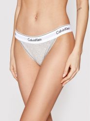 Calvin Klein Underwear Figi klasyczne Tanga 000QF4977A Szary. Szare figi Calvin Klein Underwear, bez wzorów, z bawełny. Za 69.99 zł.
