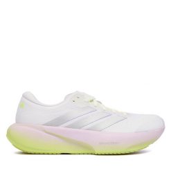 Buty do biegania adidas. Białe buty do biegania adidas, bez wzorów, bez zapięcia, do biegania. Za 616.99 zł.