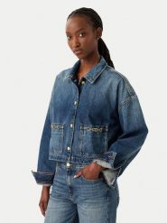 Tommy Hilfiger Kurtka jeansowa WW0WW50962 Niebieski Regular Fit. Niebieskie kurtki Tommy Hilfiger, xxs, bez wzorów, z jeansu, bez kaptura. Za 699.99 zł.