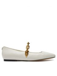Guess Baleriny Levy FLTBLE LEA02 Écru. Baleriny Guess, z aplikacjami, ze skóry, bez obcasa, bez zapięcia. Za 359.99 zł.