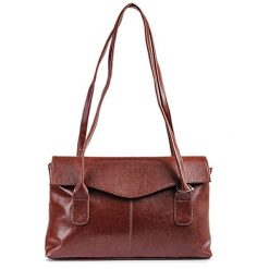 Torebka skórzana damska DAN-A T39 koniakowa. Torebki klasyczne DAN-A, bez wzorów, ze skóry, eleganckie, bez dodatków. Za 329.99 zł.