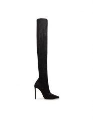 Le Silla Muszkieterki Cuissard Eva 2145R100R1PPSHA001 Czarny. Czarne kozaki LE SILLA, bez wzorów, z materiału, bez obcasa, na szpilce, bez zapięcia. Za 3,679.00 zł.