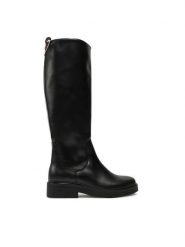 Tommy Hilfiger Kozaki Premium Leather Long Boot FW0FW08180 Czarny. Czarne kozaki Tommy Hilfiger, bez wzorów, ze skóry, bez obcasa, na płaskiej podeszwie, bez zapięcia. Za 1,299.00 zł.