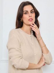 CXL by Christian Lacroix Kardigan w kolorze beżowym rozmiar: onesize. Brązowe swetry CXL by Christian Lacroix, bez wzorów, bez ramiączek. Za 173.99 zł.