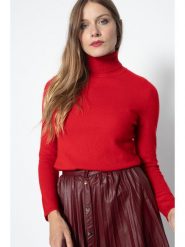 Perfect Cashmere Kaszmirowy golf "Ashley" w kolorze czerwonym rozmiar: M. Czerwone swetry Perfect Cashmere, m, bez wzorów, z kaszmiru, bez ramiączek. Za 246.53 zł.