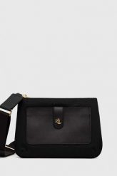 Lauren Ralph Lauren torebka kolor czarny. Czarne listonoszki Lauren Ralph Lauren, bez wzorów, na ramię, bez dodatków. Za 699.99 zł.