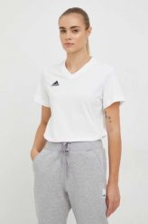 Adidas Performance t-shirt bawełniany kolor biały. Białe t-shirty adidas Performance, m, bez wzorów, z bawełny, bez kołnierzyka, bez ramiączek. Za 99.99 zł.