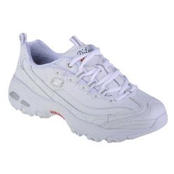 Buty sportowe Sneakersy damskie, Skechers D'Lites-Fresh Start. Białe buty sportowe lifestyle Skechers, bez wzorów, z gumy, bez zapięcia, trekkingowe, skechers sport. Za 299.99 zł.