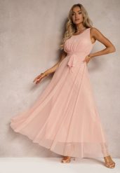 Różowa Koktajlowa Sukienka z Tiulowym Dołem Bez Rękawów Elastar. Czerwone sukienki Renee, na wesele, m, bez wzorów, z tiulu, eleganckie, bez kołnierzyka, bez ramiączek, maxi. W wyprzedaży za 69.99 zł.