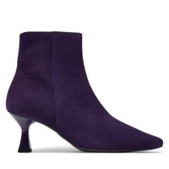 Botki HÖGL. Fioletowe botki Högl, bez wzorów, bez obcasa, na szpilce, bez zapięcia. Za 459.99 zł.
