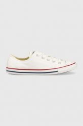 Converse tenisówki damskie kolor biały. Białe trampki Converse, bez wzorów, bez zapięcia. Za 289.99 zł.