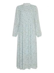 MOSS COPENHAGEN Sukienka "Jasia Rikkelie" w kolorze błękitno-zielonym rozmiar: XS. Niebieskie sukienki Moss Copenhagen, xs, bez wzorów, bez kołnierzyka, bez ramiączek, maxi. Za 95.46 zł.