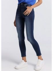 Victorio & Lucchino Dżinsy - Skinny fit - w kolorze granatowym rozmiar: W26. Niebieskie jeansy victorio & lucchino, bez wzorów, klasyczne, z podwyższonym stanem. Za 150.02 zł.