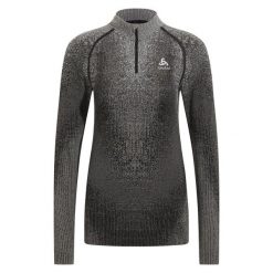Bluza termoaktywna damska Odlo Blackcomb Eco BL Top Turtle Neck LS Half Zip. Czarne bielizna termoaktywna damska ODLO, na zimę, bez wzorów, bez kaptura, narciarskie. Za 333.99 zł.