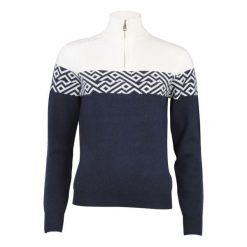 Bardzowy golf 1/2 zamek damski Peak Mountain Akar. Niebieskie swetry Peak Mountain, bez wzorów, sportowe, bez ramiączek. Za 274.10 zł.