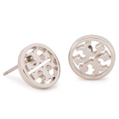 Kolczyki Tory Burch. Szare kolczyki Tory Burch, srebrne. Za 419.99 zł.