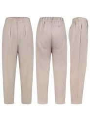 Sublevel Spodnie w kolorze beżowym rozmiar: XS. Brązowe spodnie materiałowe Sublevel, bez wzorów, z materiału, z podwyższonym stanem. Za 91.77 zł.