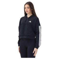 Bluza Adidas Sport W 3S Ft Qz Hd Damskie. Czarne bluzy bez kaptura adidas, s, bez wzorów, bez kaptura, na fitness i siłownię. Za 199.00 zł.