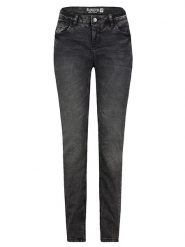 Sublevel Dżinsy - Slim fit - w kolorze antracytowym rozmiar: L. Czarne jeansy Sublevel, l, z aplikacjami, ze skóry, klasyczne. Za 96.60 zł.